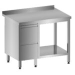 Dora Metal Stół z szufladami i półką Dora Metal Stół z szufladami i półką